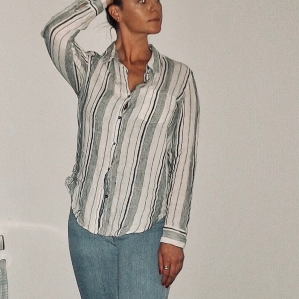 Magaschoni Linen Button Down Top